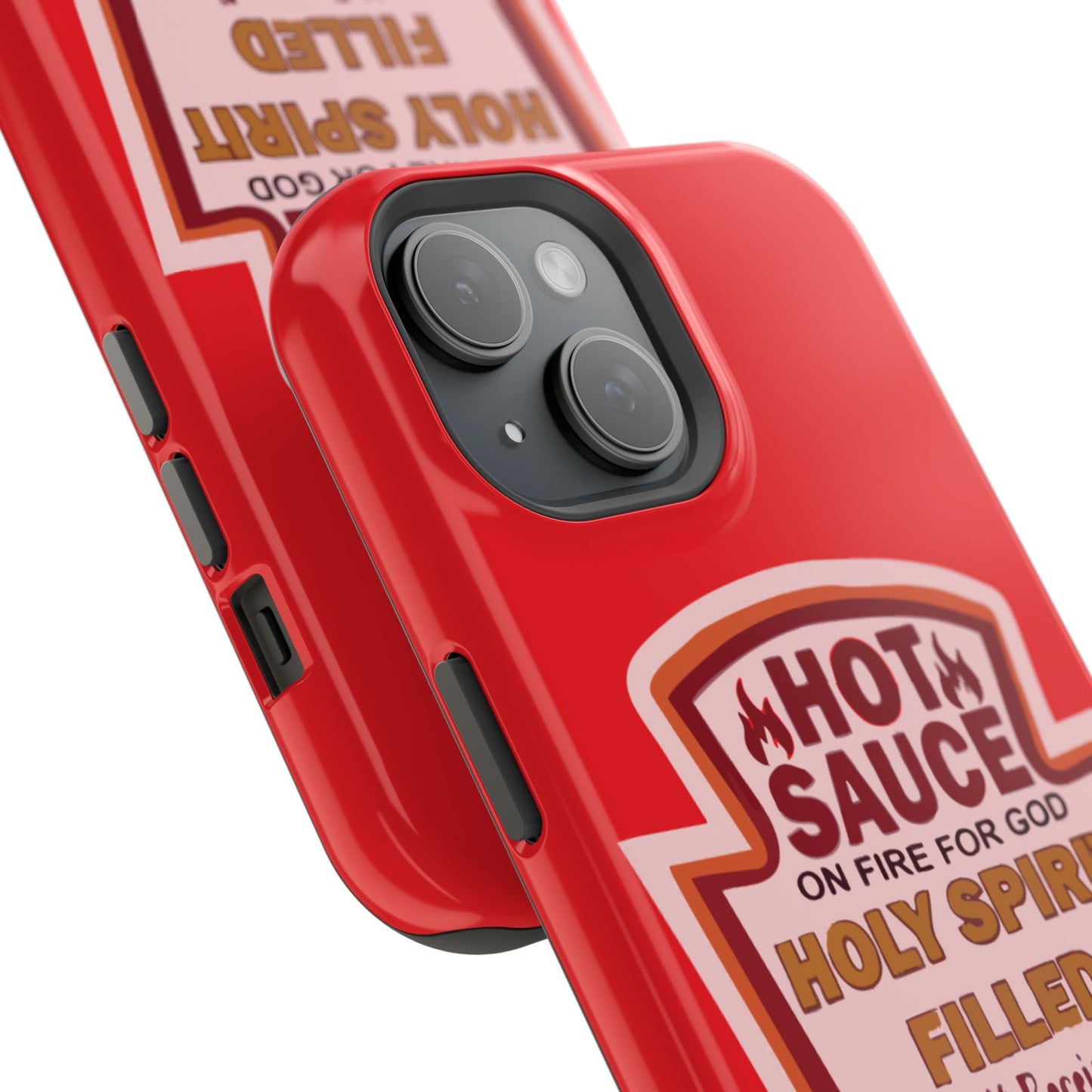 Holy Spirit Hot Sauce Phone Cases - Impact-Resistant, Christian Gift, Spiritual Reminder, Unique Design, Faith-Based Accessory