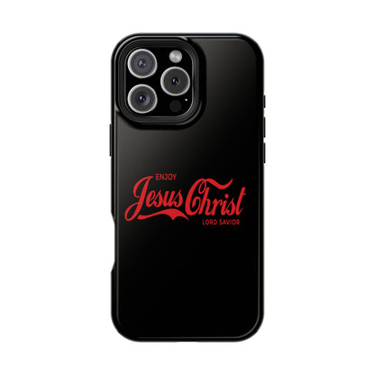 Impact-Resistant Phone Case: Enjoy Jesus Christ Lord Savior, Christian Gift, Durable Protection, Faith-Based Accessory, Holiday Gift