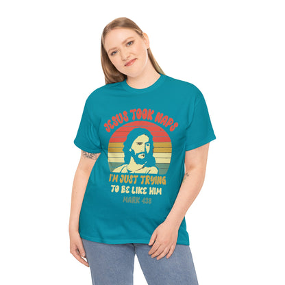 Jesus Took Naps Be Like Jesus Retro Unisex Heavy Cotton Tee