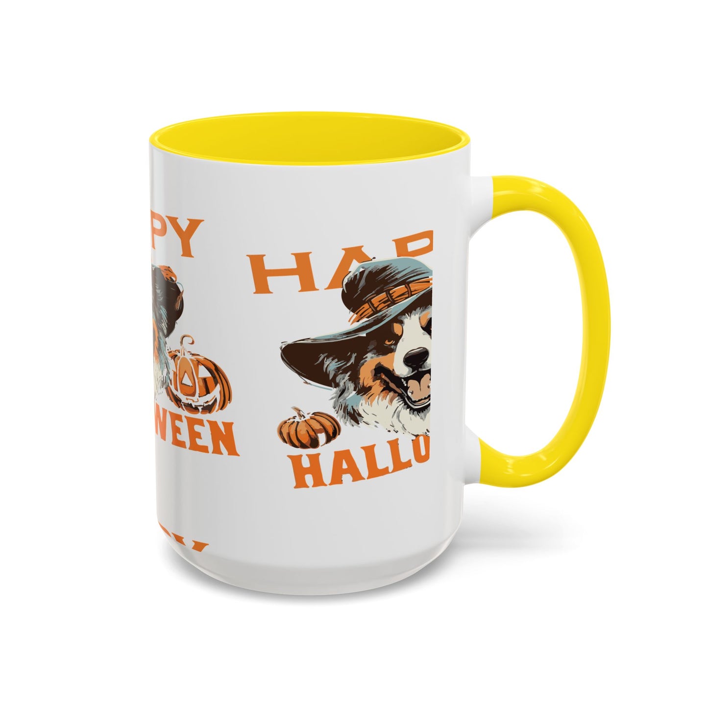 Halloween Dog Mug with Pumpkin Design, Cute Pet Lover Gift, Coffee Ceramic Cup for Fall, Spooky Season Decor, Happy Halloween