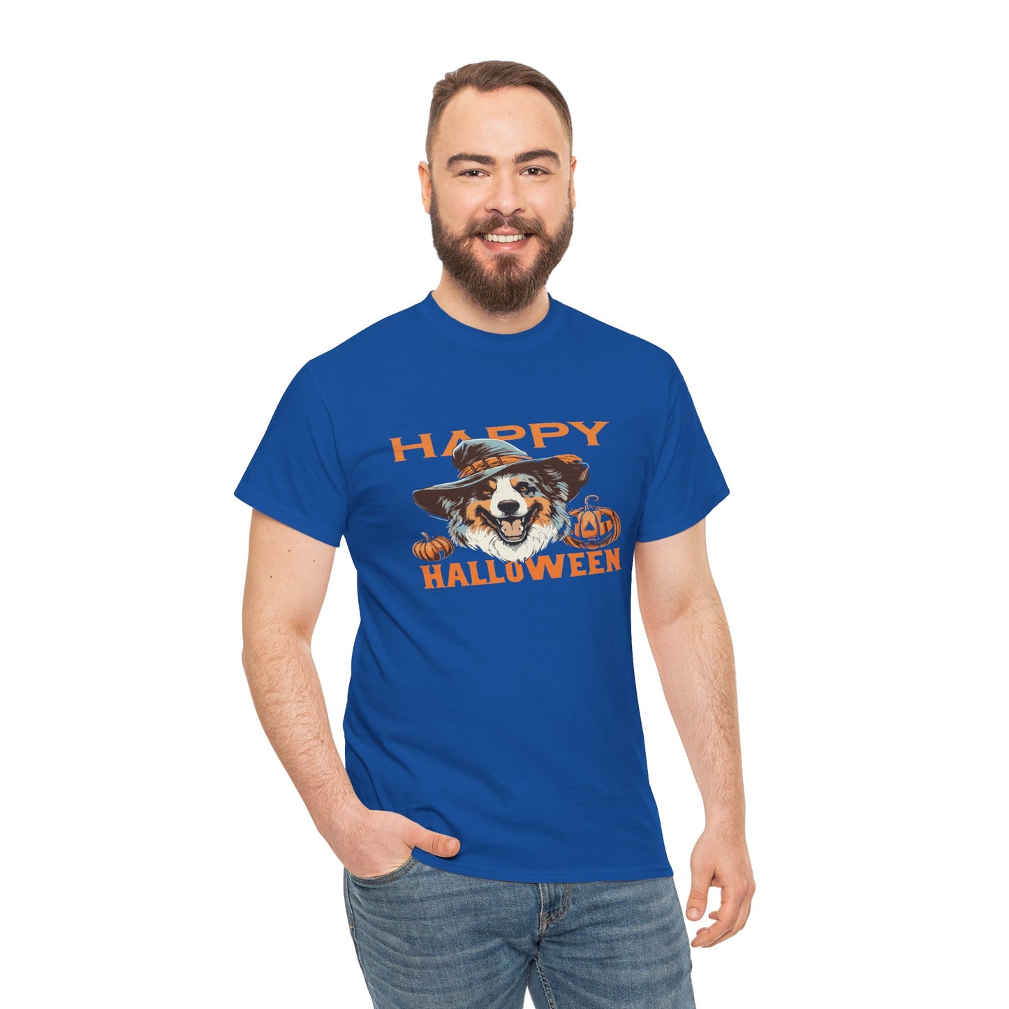 Halloween Dog Graphic Tee, Unisex T-Shirt, Spooky Pet Shirt, Fall Apparel, Trick or Treat Top
