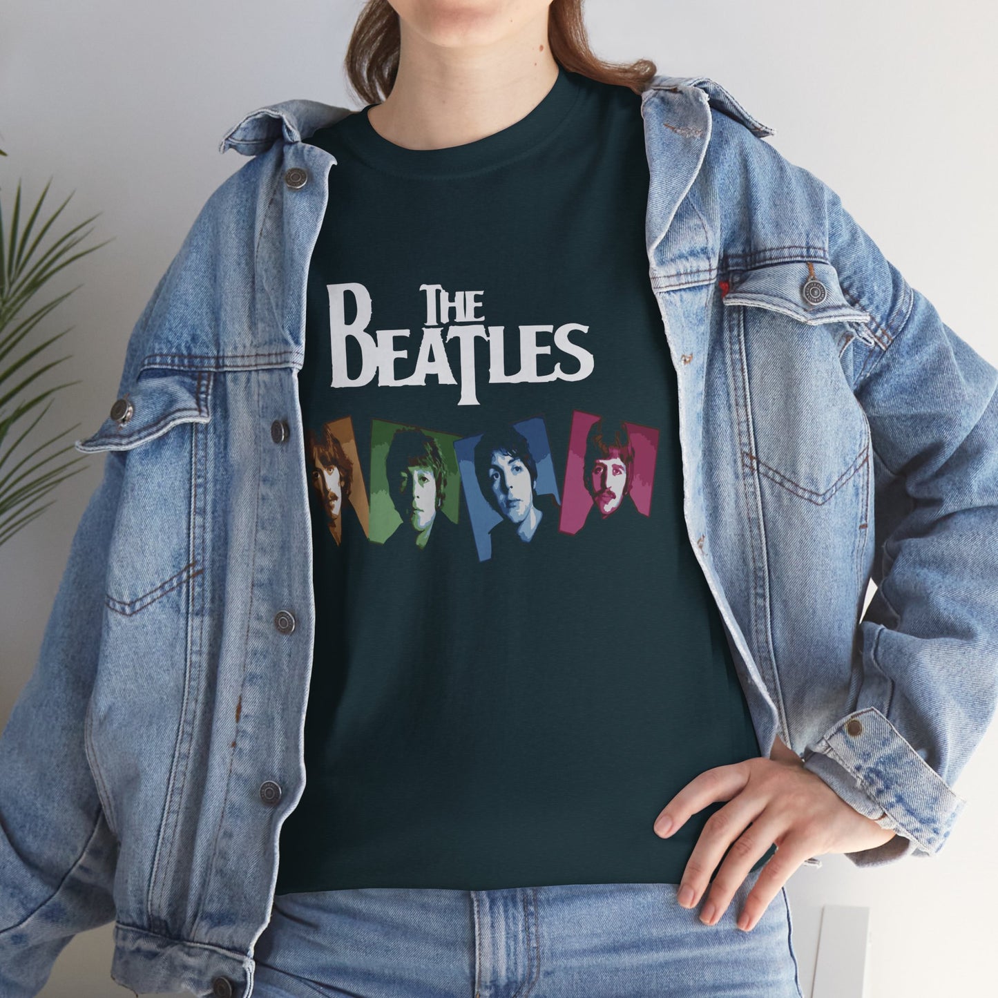 Retro Beatles Graphic Tee - Vintage Unisex Heavy Cotton T-Shirt, Music Lover Gift, 60s Inspired Fashion, Concert T-Shirt, Gift for Him/Her