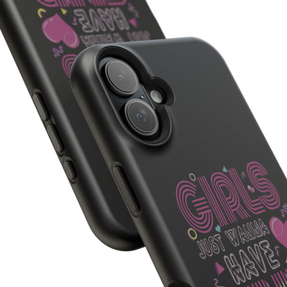 Fun Vibe Phone Case - Girls Just Wanna Have Fun Cell Case, Impact-Resistant Cover, Gift for Teens, Birthday Party Accessory, Trendy Tech