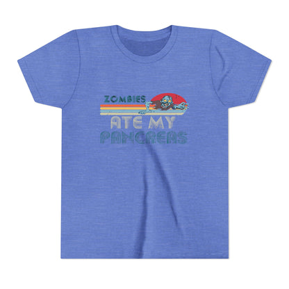 Youth Zombie Tee, Cute Graphic T-Shirt for Kids, Fun Short Sleeve Top, Halloween Costume, Gift for Little Horror Fans