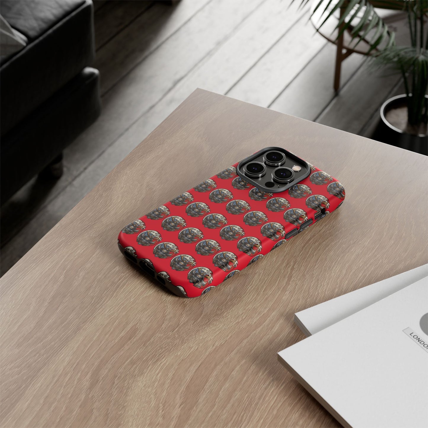 Bold Phone Case, Tough Phone Cover, Red Phone Protector, Unique Gift for Him/Her, Trendy Tech Accessory