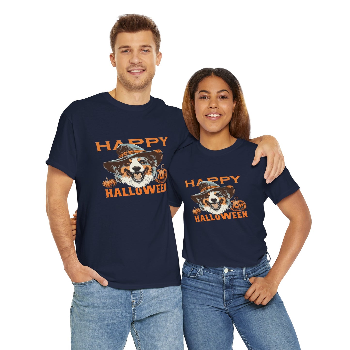 Halloween Dog Graphic Tee, Unisex T-Shirt, Spooky Pet Shirt, Fall Apparel, Trick or Treat Top