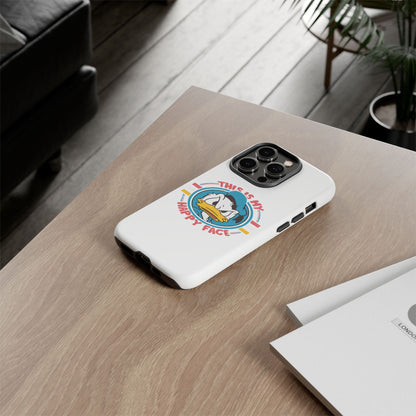 Tough Cases: This is My Happy Face Phone Case, Funny Phone Case, Donald Duck Case, Cute Phone Accessory, Gift for Disney Fans