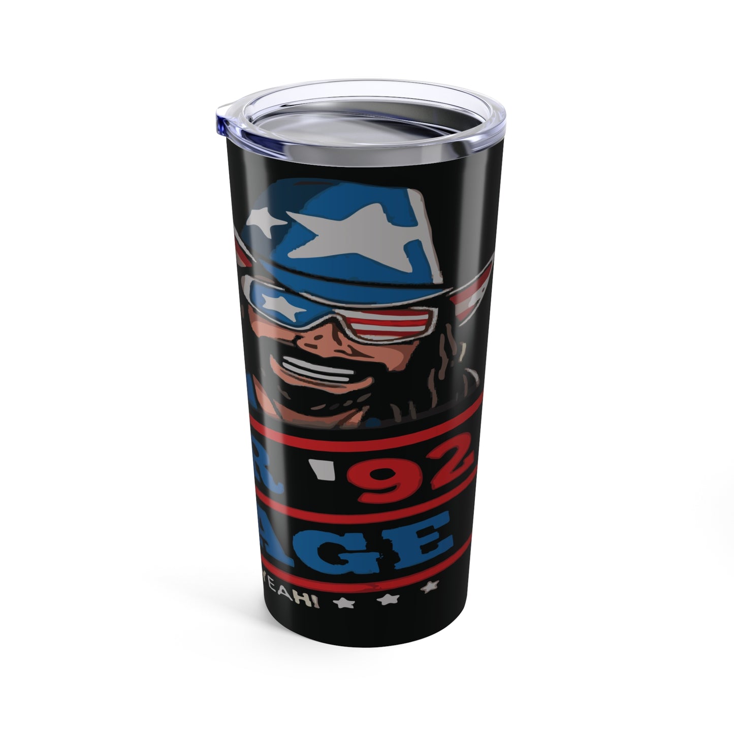 Randy vs. Flair Retro 20oz Tumbler — Vintage Wrestling Design
