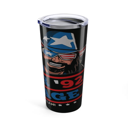 Randy vs. Flair Retro 20oz Tumbler — Vintage Wrestling Design