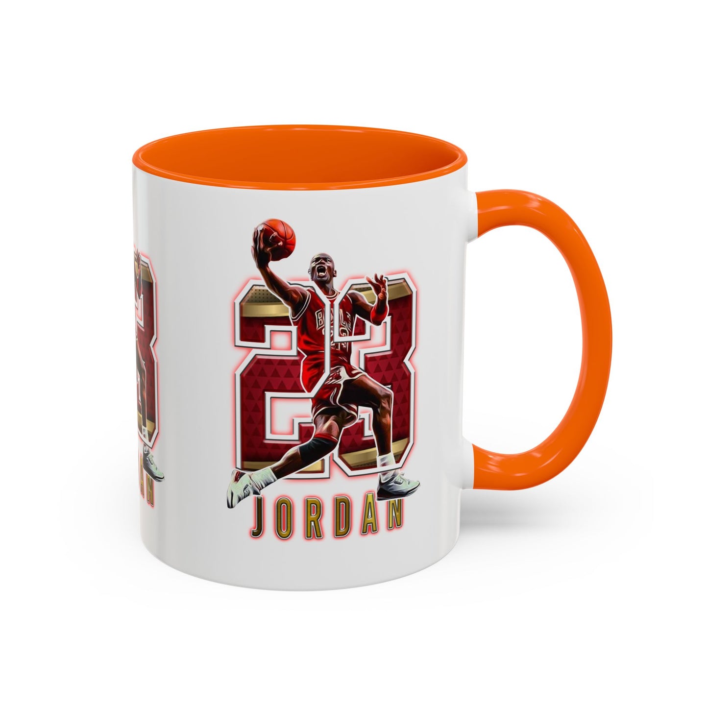 Michael Jordan Accent Coffee Mug - 11oz & 15oz - Perfect Gift for Sports Fans, Collectors, Basketball Lovers, Unique Gift Idea