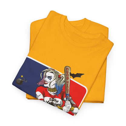 Unisex Baseball Graphic Tee - Harley Quinn DC Casual Wear for Sports Lovers