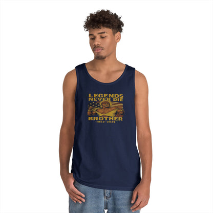 Unisex Heavy Cotton Tank Top | Legends Never Die Brother, Memorial Gift, Casual Wear, Summer Outfit, Unique Tribute