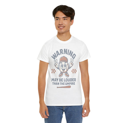 Warning T-Shirt, Fun Umpire Tee, Unique Sports Gift, Casual Wear, Perfect for Baseball Fans