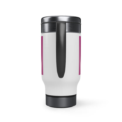 Her Heart Loves but likes Coffee Stainless Steel Travel Mug with Handle, 14oz