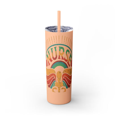 Nurse Skinny Tumbler, 20oz, Motivational Drinkware, Gift for Nurses, Summer Hydration, Nurse Appreciation Day