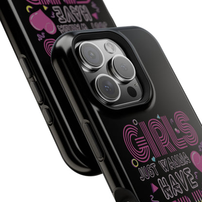 Fun Vibe Phone Case - Girls Just Wanna Have Fun Cell Case, Impact-Resistant Cover, Gift for Teens, Birthday Party Accessory, Trendy Tech