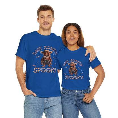 Spooky Cowboy Tee, Unisex Heavy Cotton T-Shirt, Halloween Costume, Fall Fashion, Fun Casual Wear, Gift for Friends, Boot Scootin' [...]