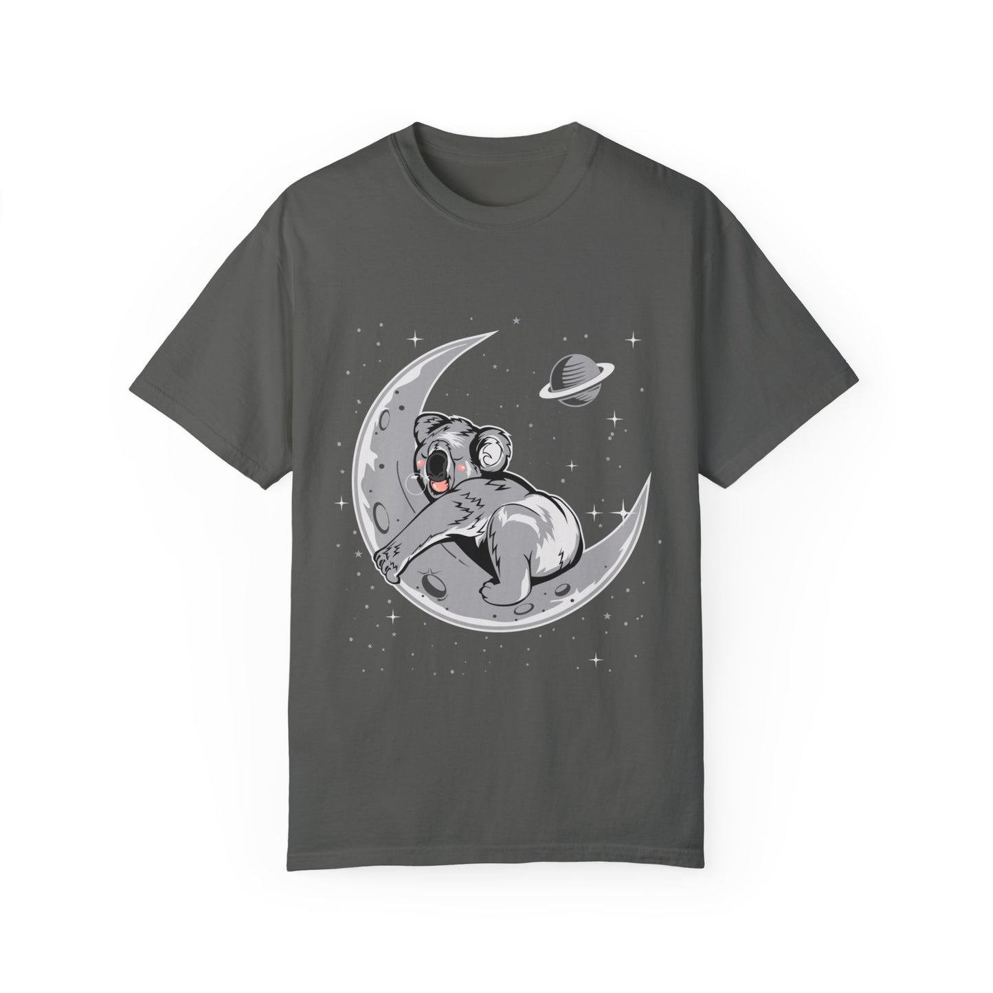 Panda On The Moon Garment-Dyed T-shirt