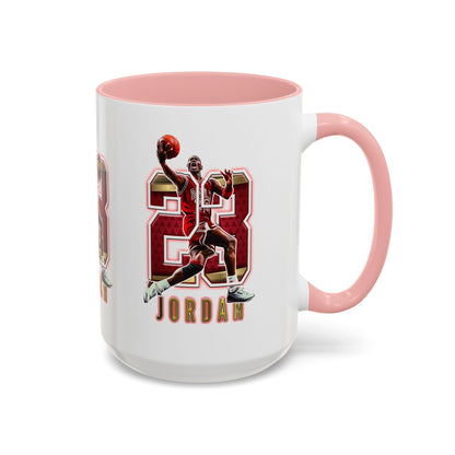 Michael Jordan Accent Coffee Mug - 11oz & 15oz - Perfect Gift for Sports Fans, Collectors, Basketball Lovers, Unique Gift Idea