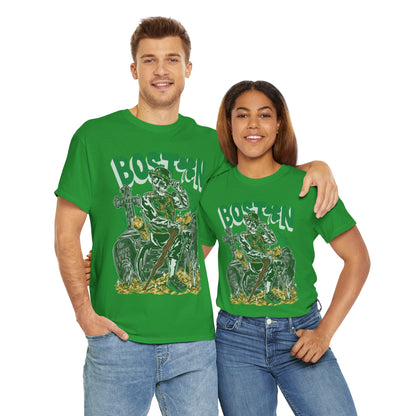 Boston Graphic Tee, Unisex Heavy Cotton T-Shirt, Vintage Boston Shirt, Irish Pride Apparel, St. Patrick's Day Gift, Casual Wear