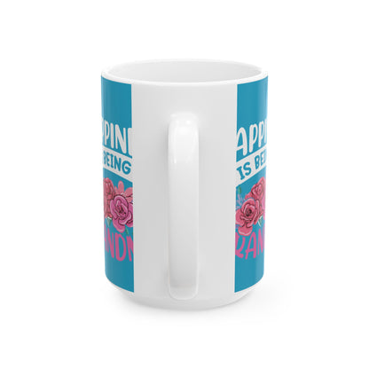Floral Grandma Mug - Happiness is Being a Grandma - Perfect Gift for Mother's Day