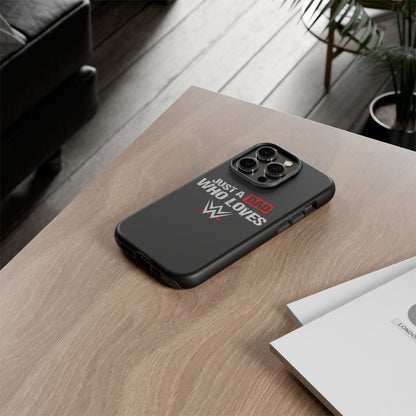 WWE Dad Phone Case, Tough Cases for Fathers, Gifts for Dad, Father's Day, Wrestling Fan Merchandise, Just a Dad Who Loves WWE