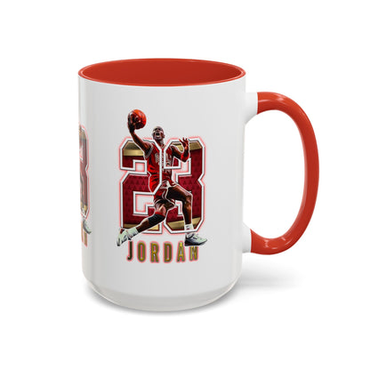 Michael Jordan Accent Coffee Mug - 11oz & 15oz - Perfect Gift for Sports Fans, Collectors, Basketball Lovers, Unique Gift Idea