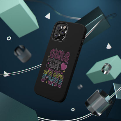 Fun Vibe Phone Case - Girls Just Wanna Have Fun Cell Case, Impact-Resistant Cover, Gift for Teens, Birthday Party Accessory, Trendy Tech