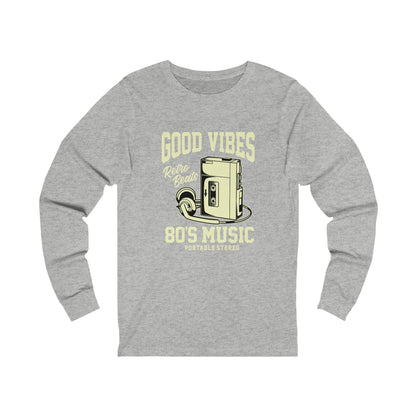 Good Vibes 80's Music Jersey Long Sleeve Tee