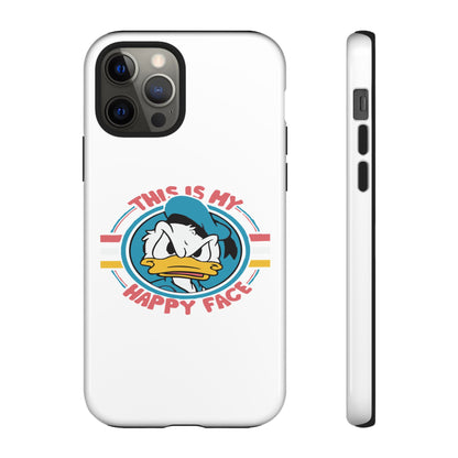 Tough Cases: This is My Happy Face Phone Case, Funny Phone Case, Donald Duck Case, Cute Phone Accessory, Gift for Disney Fans