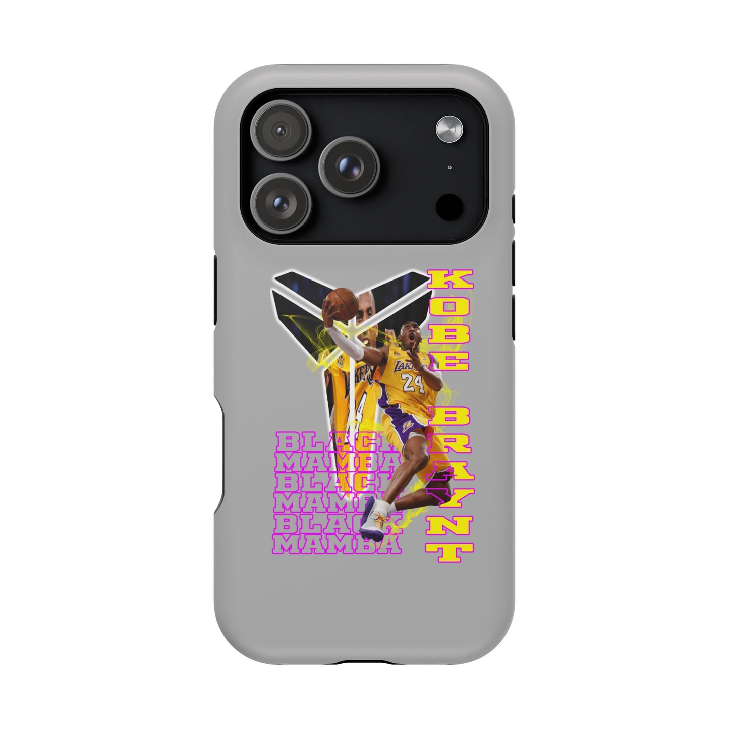 Impact-Resistant Phone Case — Bold Retro Basketball Graphic