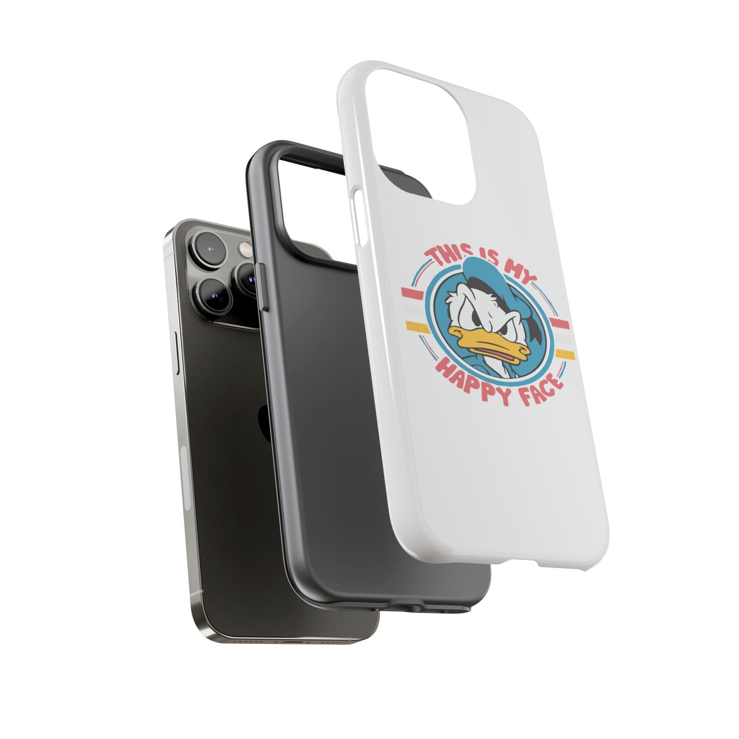 Tough Cases: This is My Happy Face Phone Case, Funny Phone Case, Donald Duck Case, Cute Phone Accessory, Gift for Disney Fans