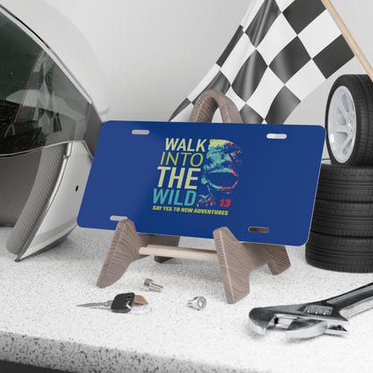 Adventure-Themed Vanity Plate, Car Decor, Gift for Travelers, Outdoor Enthusiasts, Unique Wall Art, Novelty License Plate