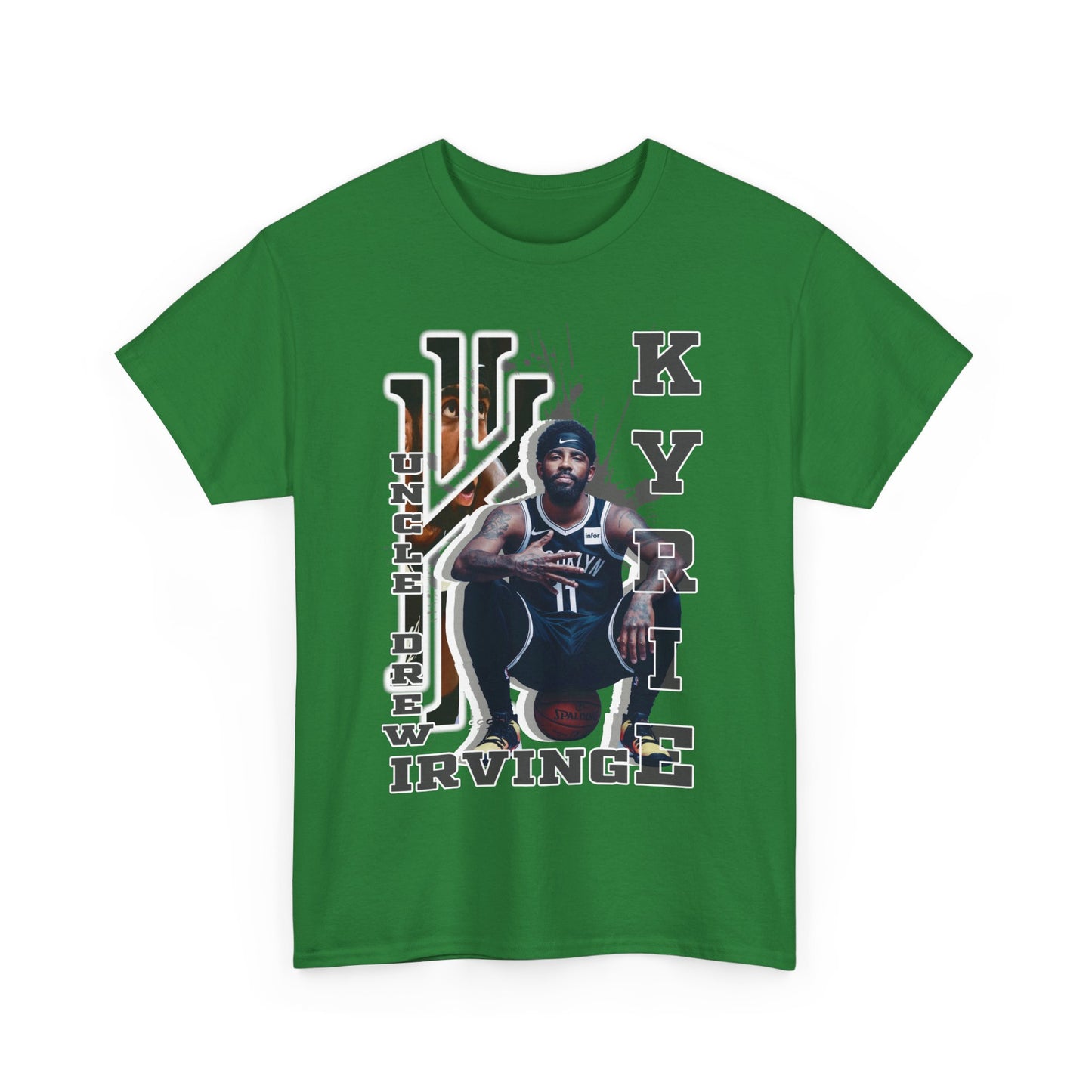 Kyrie Irving Unisex Heavy Cotton Tee, Basketball Fan Shirt, Sports Merchandise, Gift for Athletes, Streetwear Style