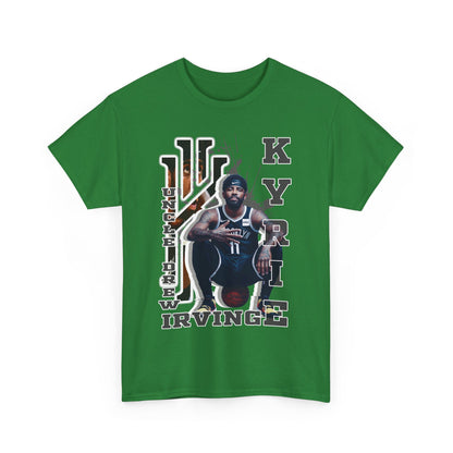 Kyrie Irving Unisex Heavy Cotton Tee, Basketball Fan Shirt, Sports Merchandise, Gift for Athletes, Streetwear Style