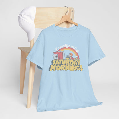 Retro Saturday Mornings Tee, Vintage Cartoon Shirt, Unisex Cotton Tee, Cozy Weekend Vibe, Perfect Gift for Nostalgia Lovers