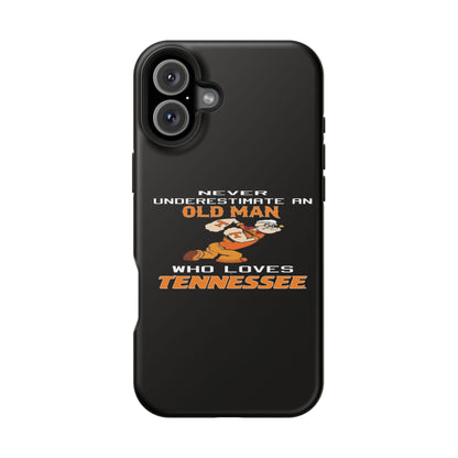 Tough Phone Case, Old Man Who Loves Tennessee, Gift for Grandpa, Tennessee Pride, Men's Accessories, Father's Day, Custom Cases