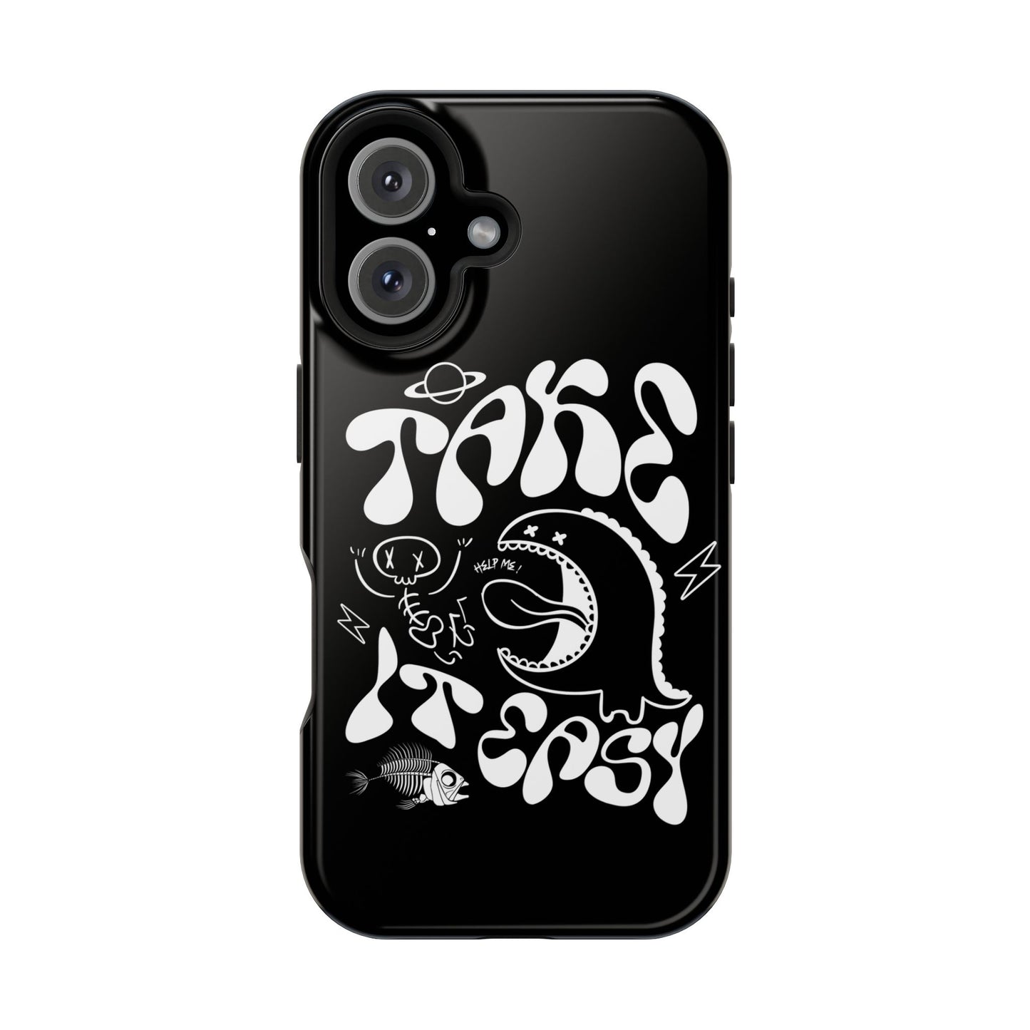 Magnetic Phone Case - Take It Easy Design, Cute Phone Cover, Gift for Him or Her, Trendy Accessories, Unique Tech Gifts