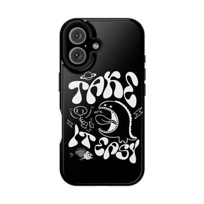 Magnetic Phone Case - Take It Easy Design, Cute Phone Cover, Gift for Him or Her, Trendy Accessories, Unique Tech Gifts
