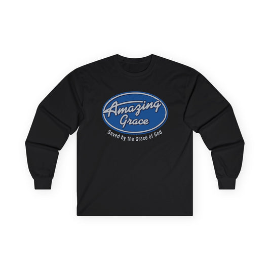 Amazing Grace Long Sleeve Tee — "Saved by the Grace of God" Christian Shirt