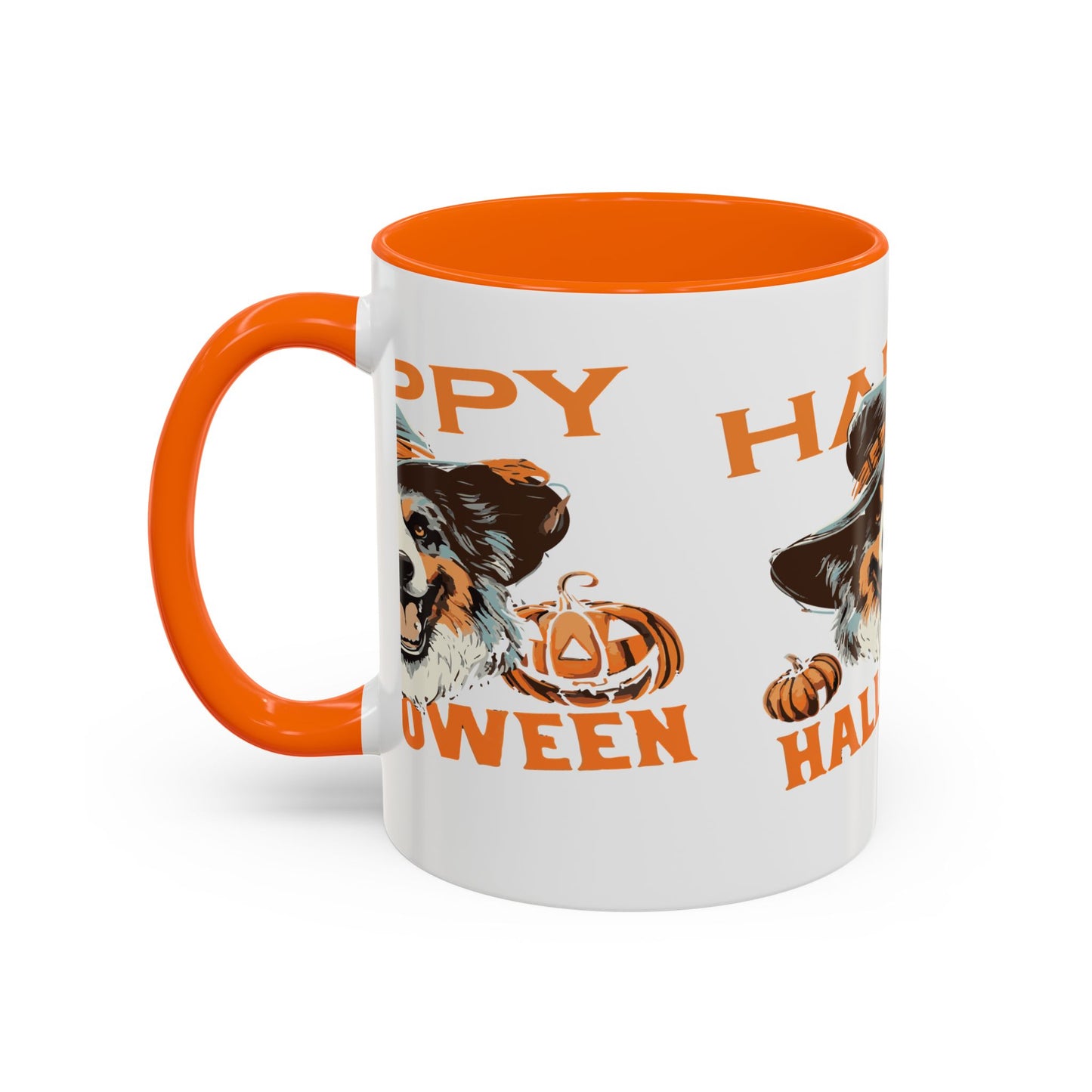 Halloween Dog Mug with Pumpkin Design, Cute Pet Lover Gift, Coffee Ceramic Cup for Fall, Spooky Season Decor, Happy Halloween