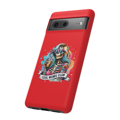 Cool Moms Club Phone Case - Tough Cases, Funky Phone Cover, Gift for Moms, Skeleton Design, Trendy Tech Accessories