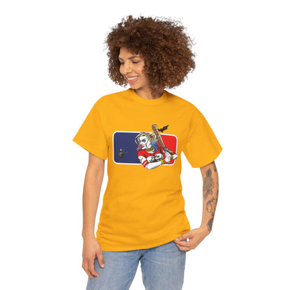 Unisex Baseball Graphic Tee - Harley Quinn DC Casual Wear for Sports Lovers