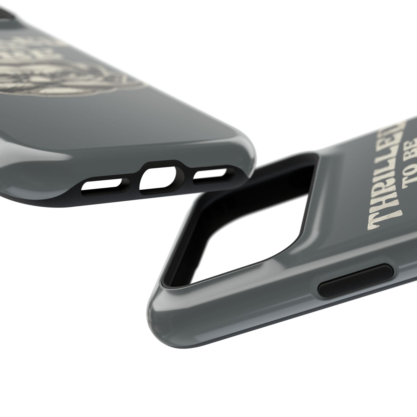 Phone Case — "Thrilled to Be Here" Vintage Mustache Man Impact Case