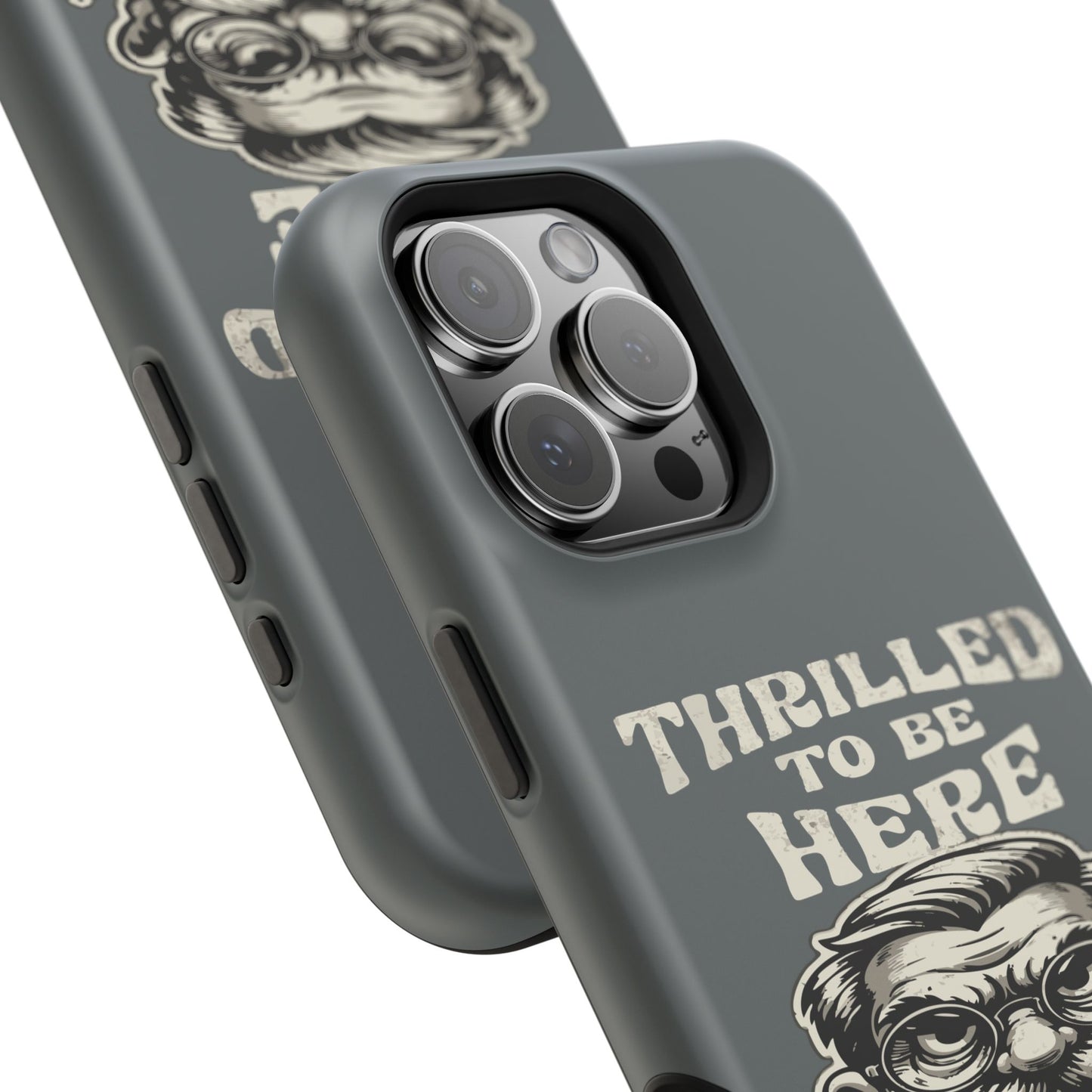 Phone Case — "Thrilled to Be Here" Vintage Mustache Man Impact Case