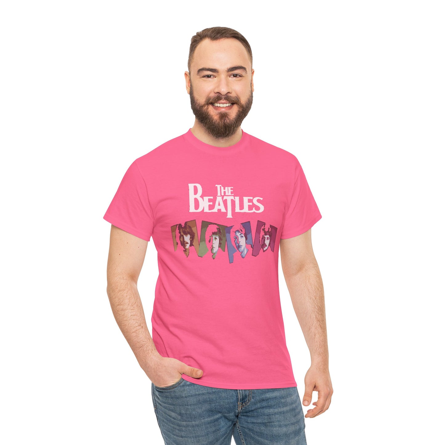 Retro Beatles Graphic Tee - Vintage Unisex Heavy Cotton T-Shirt, Music Lover Gift, 60s Inspired Fashion, Concert T-Shirt, Gift for Him/Her