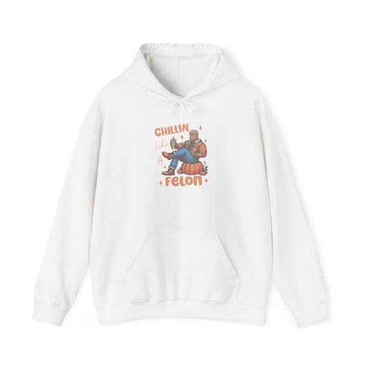 Chillin' Like a Felon Hoodie - Cozy Unisex Sweatshirt for Fall Celebrations