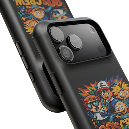 90s Crew Impact-Resistant Phone Case — Retro Cartoon Gamer Design