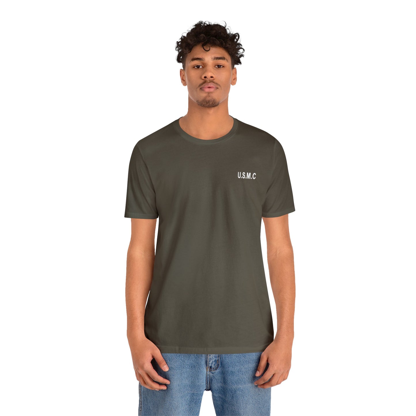 Marine the Just shall live by Faith  Jersey Short Sleeve Tee