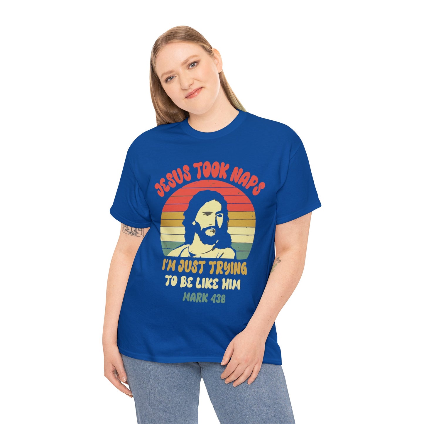 Jesus Took Naps Be Like Jesus Retro Unisex Heavy Cotton Tee